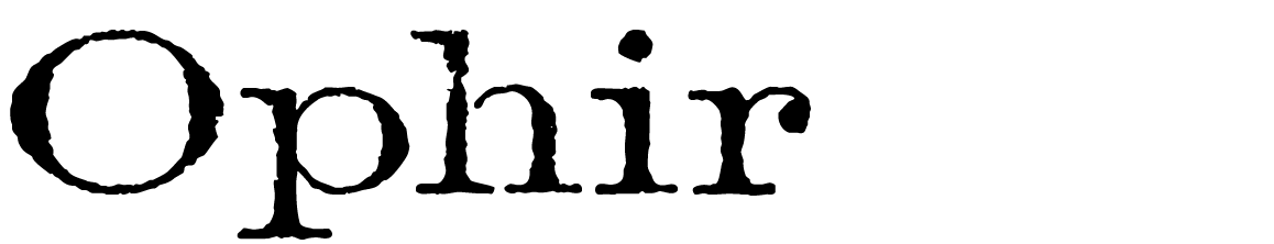 A popular text face at the time, Ophir is light an airy and well suited for labels and advertisements.